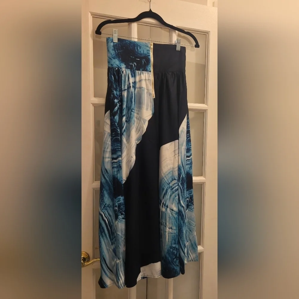 Aleeza Elegant Aruba Ocean A-Line Skirt- STUNNING!! SOLD OUT ON WEBSITE!! - Picture 6 of 12